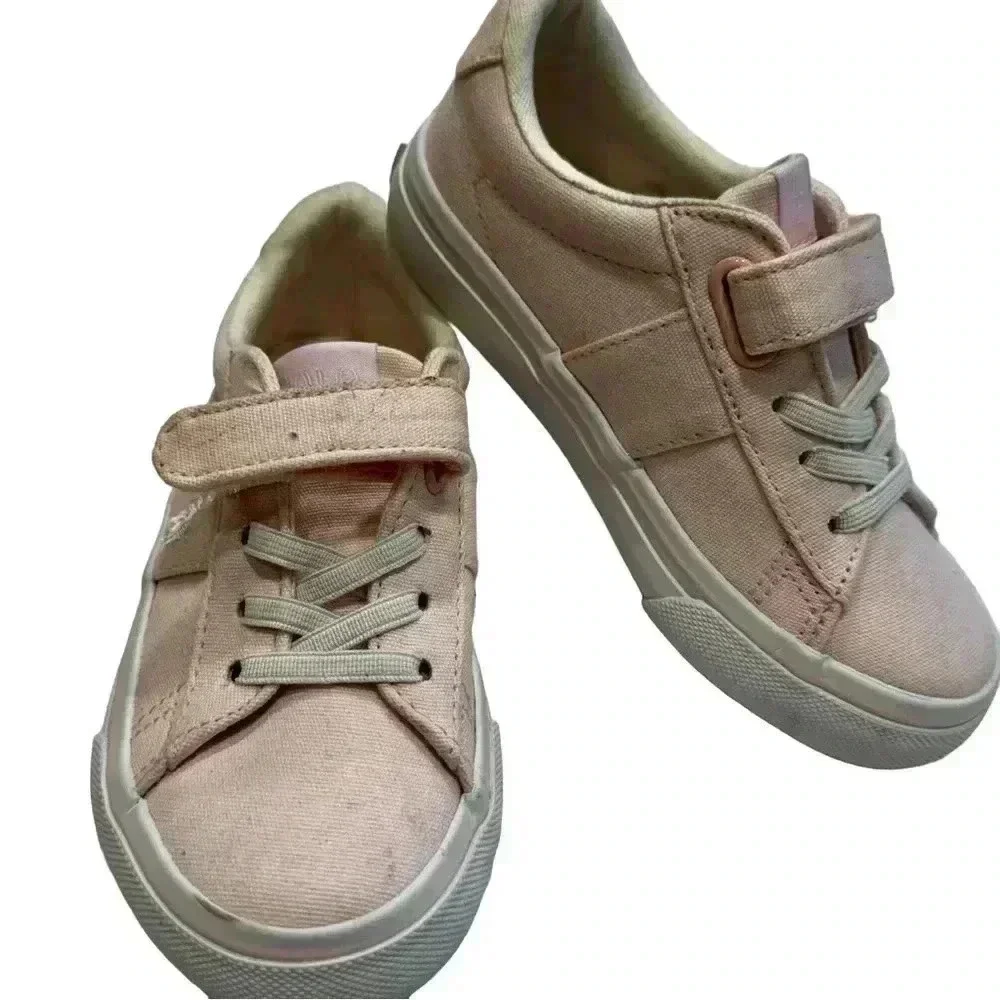 Polo Ralph Lauren Toddler Girls Sneakers Size 9 Pink & White